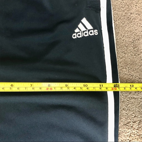 ADIDAS Men’s Navy Blue and White Stripe Track Pants - Medium - Picture 14 of 15